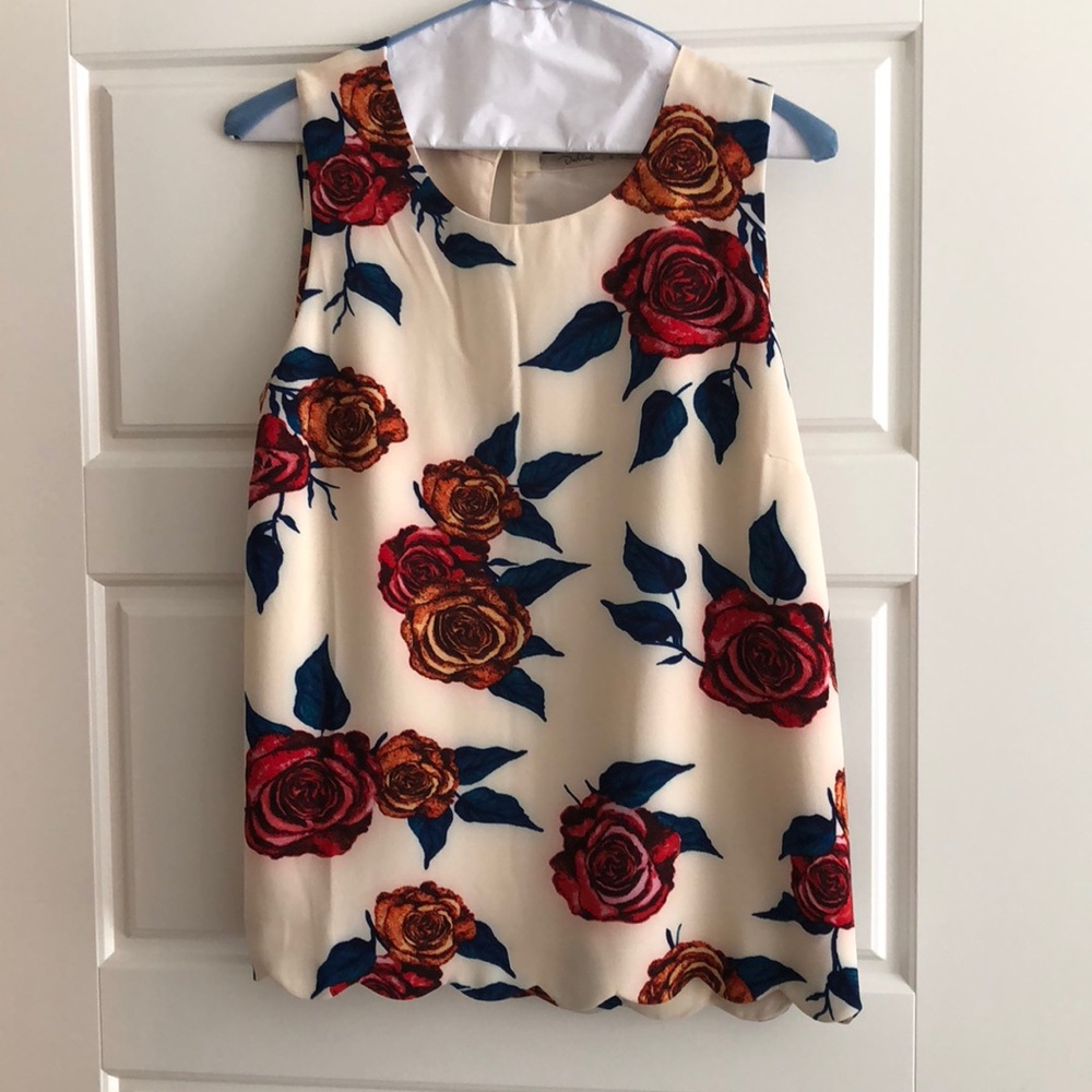 Anthropologie brand “Darling” shift floral top